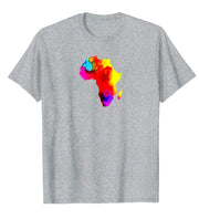 Water Color African Map Paint Design Tops By Berts T-Shirt