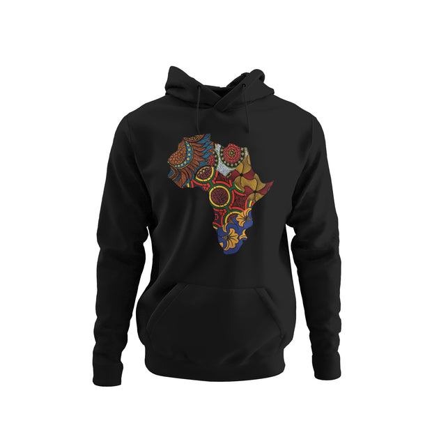 Ankara African Map Hoodie