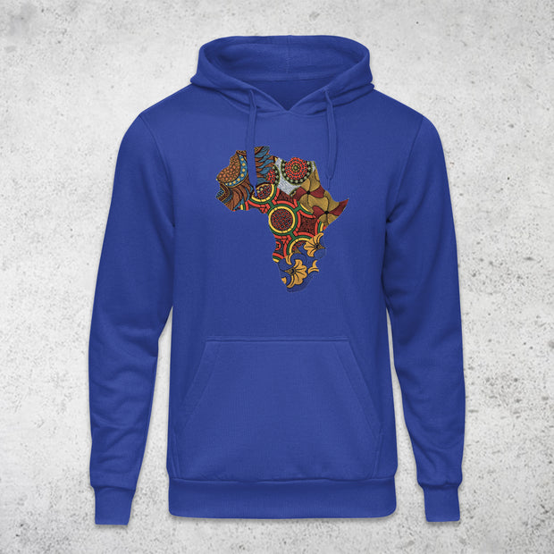 Ankara African Map By Berts Pullover Unisex Hoodie