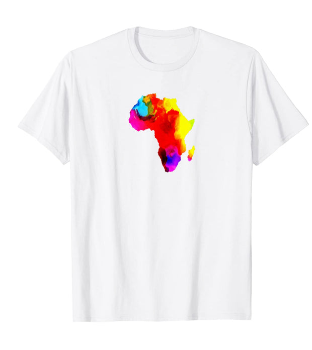 Water Color African Map Paint Design Tops By Berts T-Shirt