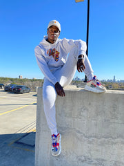 African Map Design Light Heather Grey Unisex Hoodie & Jogger Set