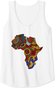Ankara African Map By Berts Women Tank Top