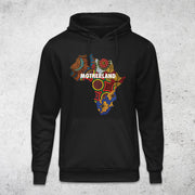 Motherland African Map Hoodie By Berts Pullover Hoodie