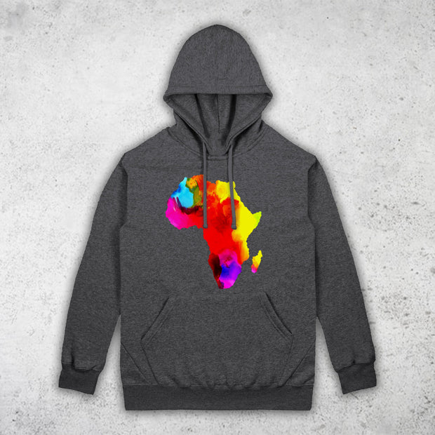 Water Color African Map Paint Design Tops By Berts Pullover Hoodie