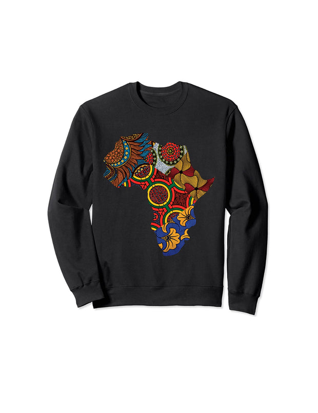 African Map Ankar Print By Berts Sweatshirts