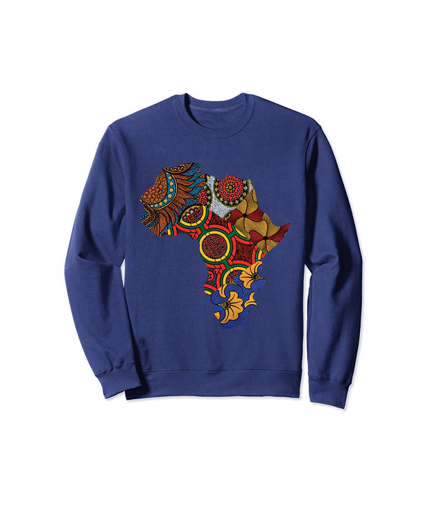 African Map Ankar Print By Berts Sweatshirts