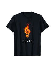 Berts Music Graphic Design Printed T shirt