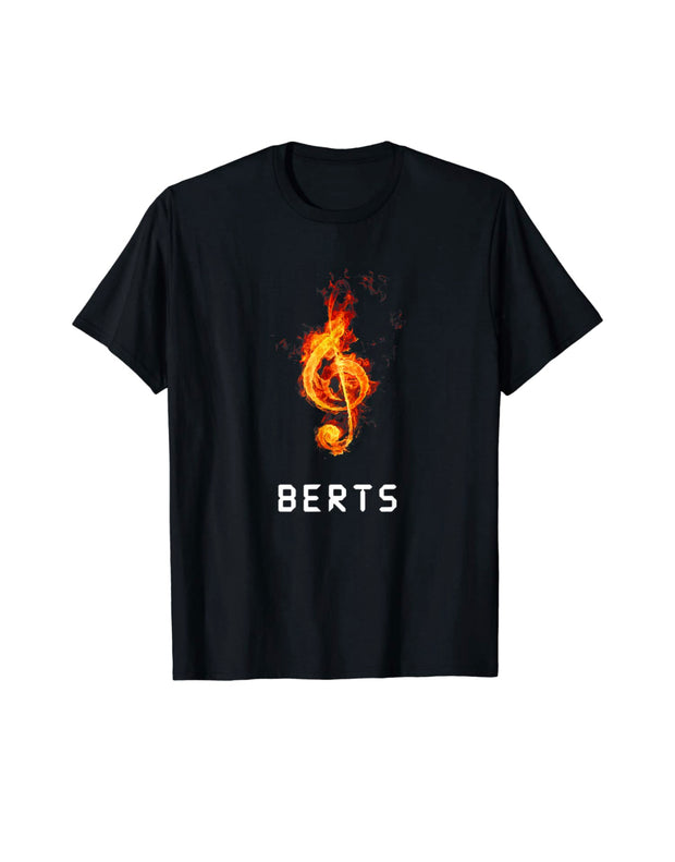 Berts Music Graphic Design Printed T shirt