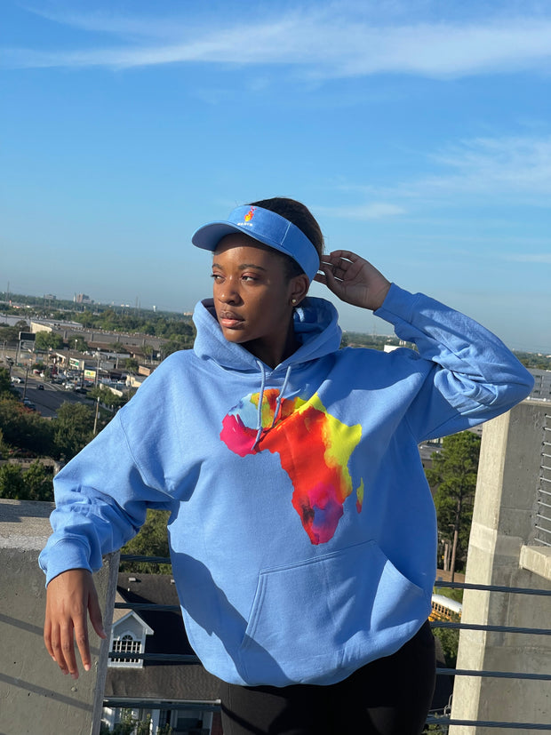 Water Color African Map Paint Design Tops By Berts Pullover Hoodie