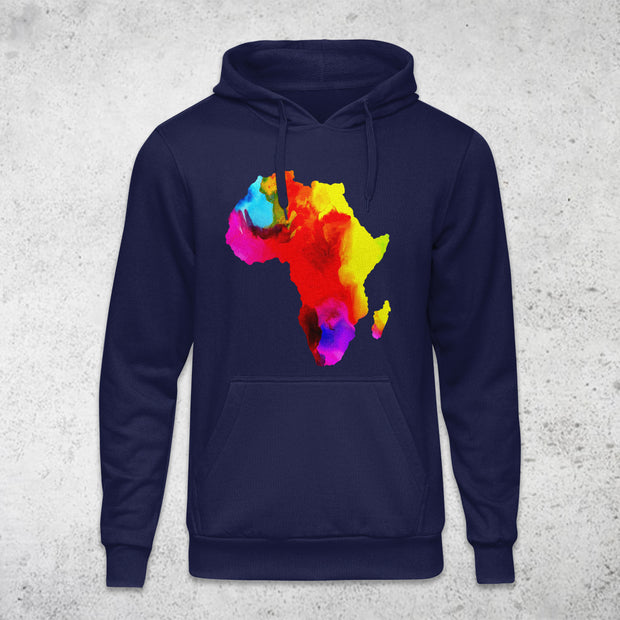 Water Color African Map Paint Design Tops By Berts Pullover Hoodie