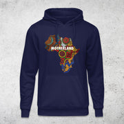 Motherland African Map Hoodie By Berts Pullover Hoodie