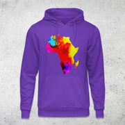 Water Color African Map Paint Design Tops By Berts Pullover Hoodie