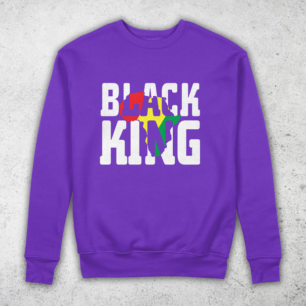 Black king Pullover Sweatshirt by Berts