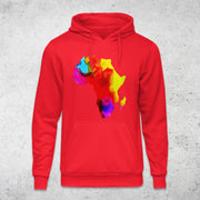Water Color African Map Paint Design Tops By Berts Pullover Hoodie