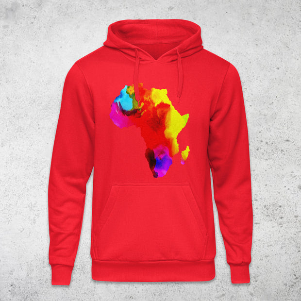 Water Color African Map Paint Design Tops By Berts Pullover Hoodie