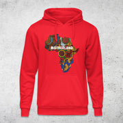 Motherland African Map Hoodie By Berts Pullover Hoodie