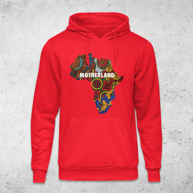 Motherland African Map Hoodie By Berts Pullover Hoodie