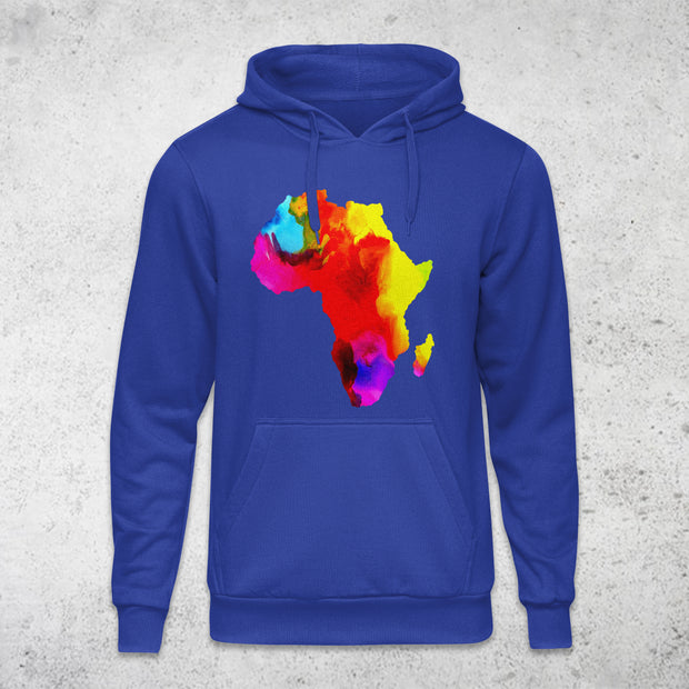 Water Color African Map Paint Design Tops By Berts Pullover Hoodie