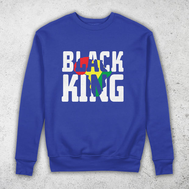 Black king Pullover Sweatshirt by Berts
