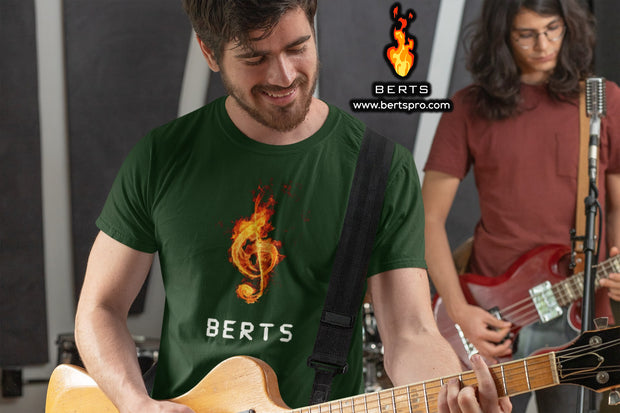 Berts Music Graphic Design Printed T shirt